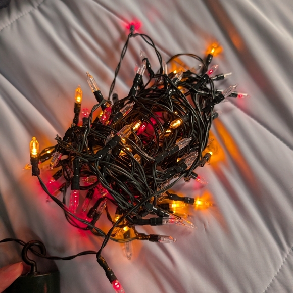 Multicolor Christmas Lights 100 LED 33 ft Battery Operated String Lights (EUC) - Picture 8 of 12